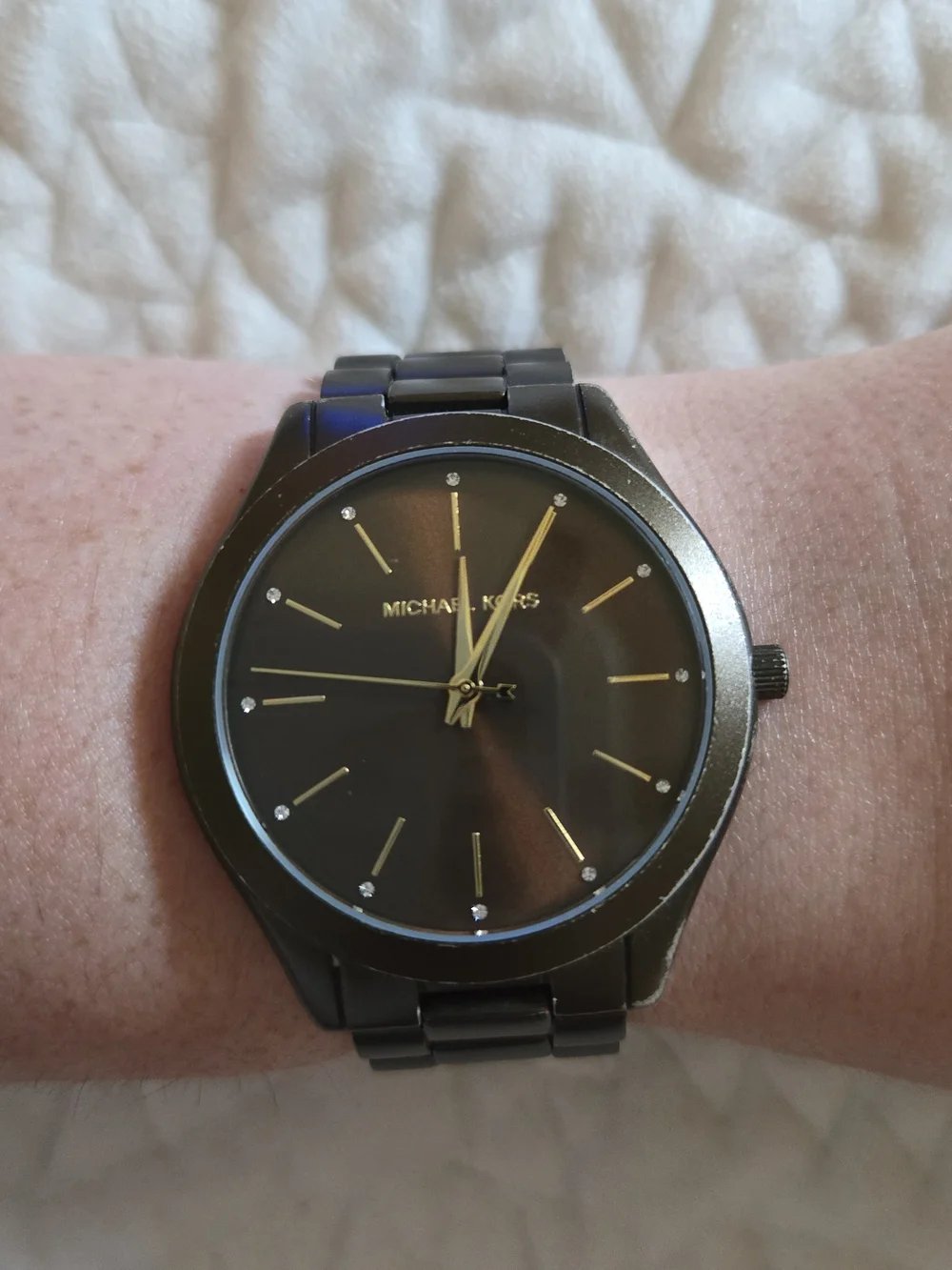 Michael Kors Slim Brushed Bronze Stainless Steel Women's Watch